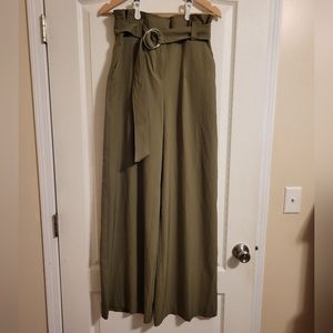 New York & Company Olive Wide Leg Pants